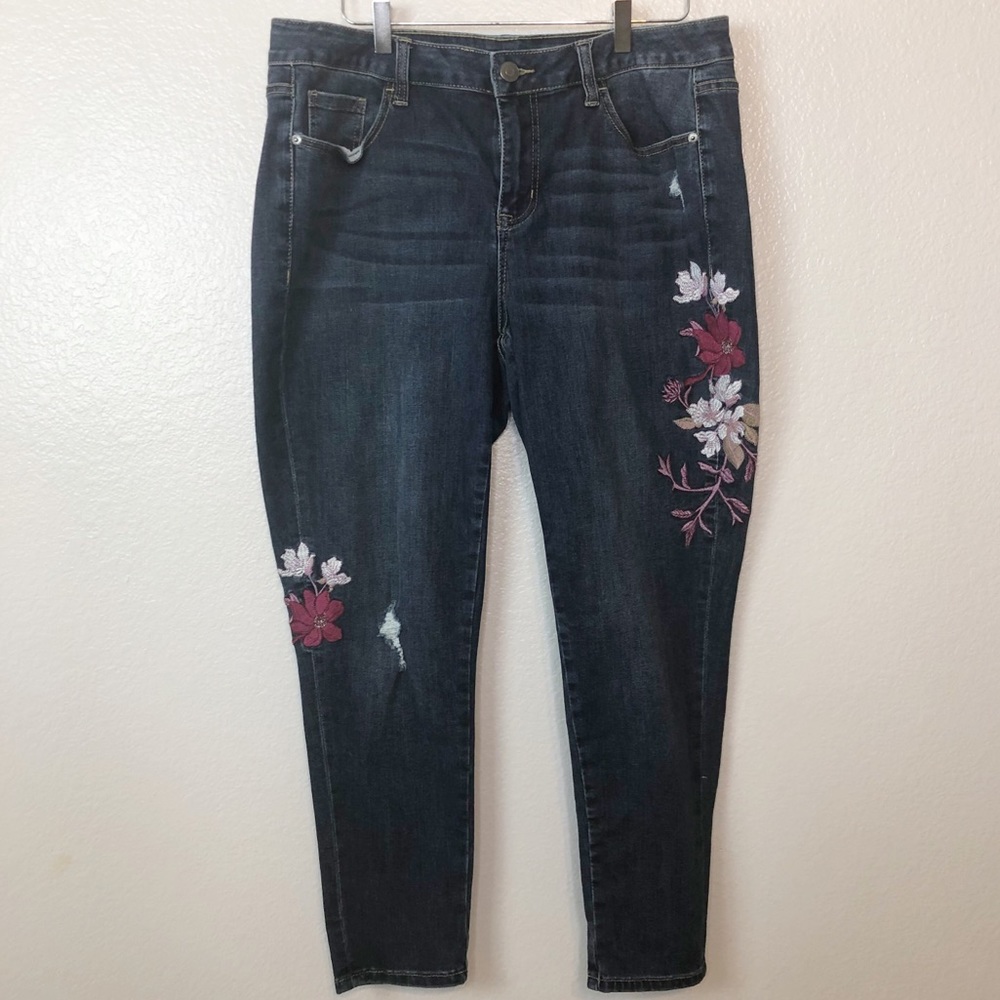 Floral Print Denim Jeans | Venezia By Lane Bryant